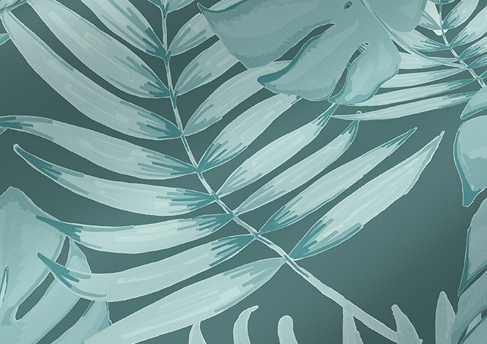 Lush Palms, Blue - Twist&Fit Roller Blind - Image 4